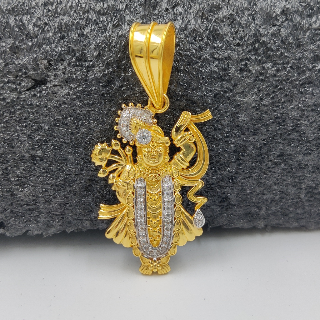 916 Gold Fancy Shreenathji Pendant