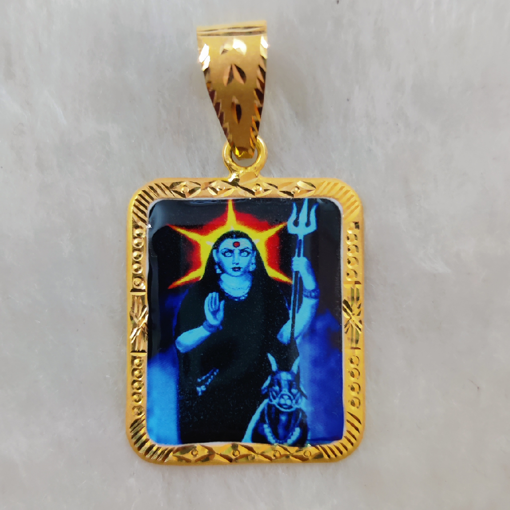 916 Gold Fancy Masani Meladi Maa Photo Pendant