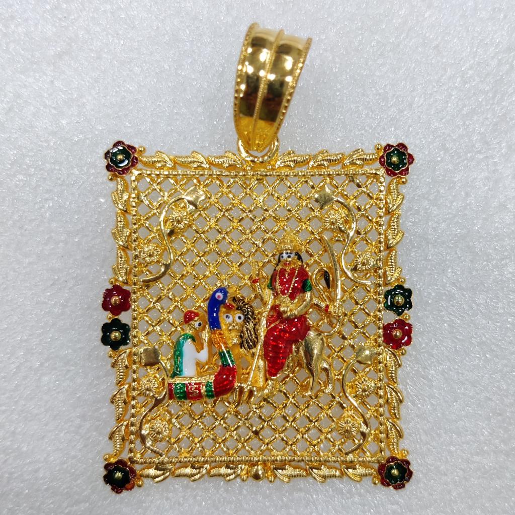 916 Gold Fancy Vahanvati/Sikotar Maa Pendant