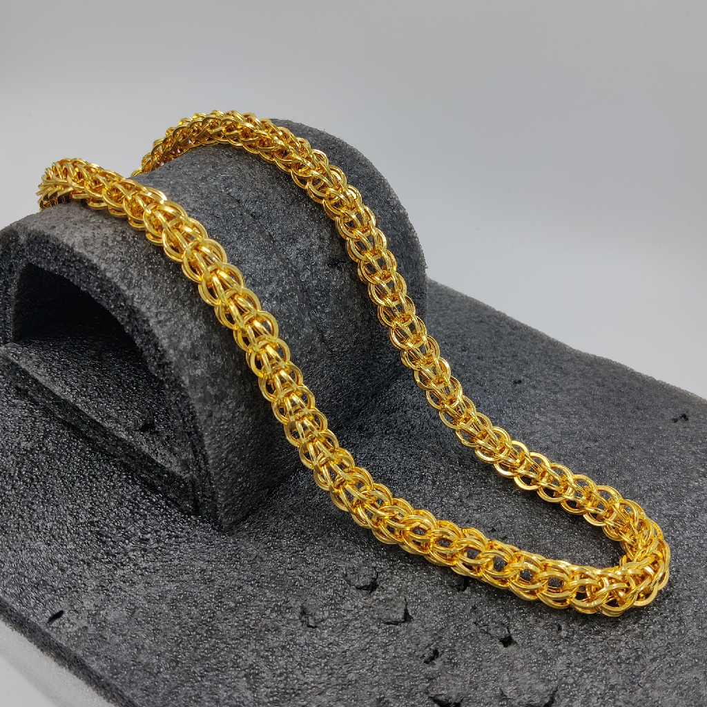 916 Gold Fancy Gent's Indo Hollow Chain