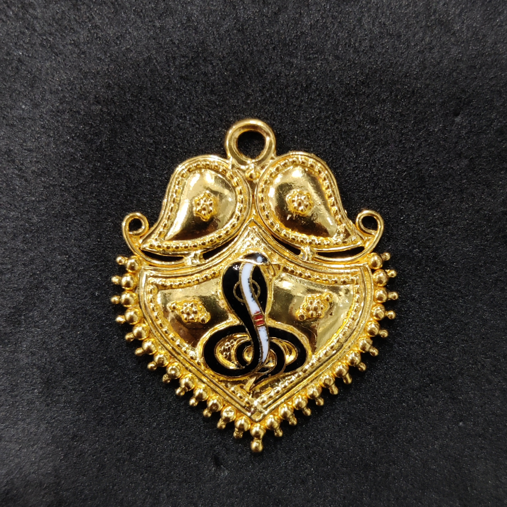 916 Gold Fancy Goga Maharaj Minakari Pendant