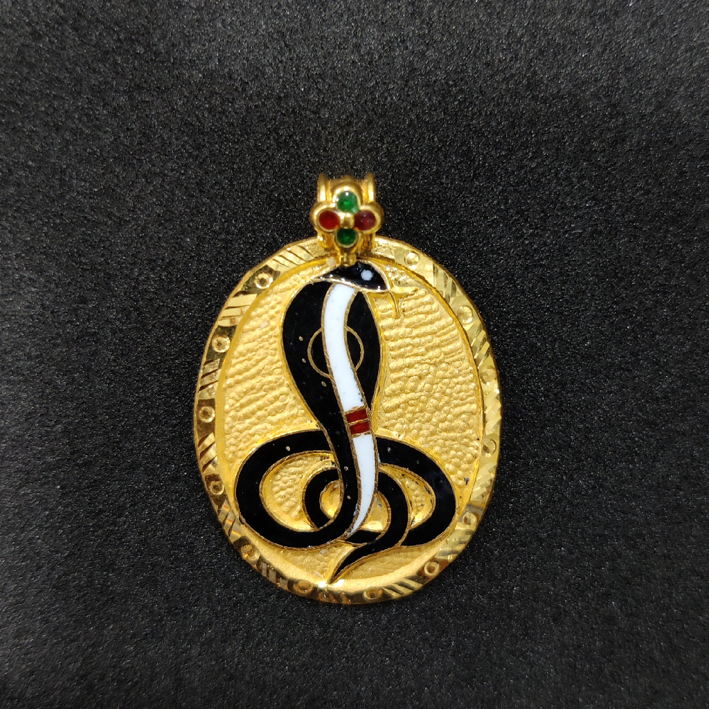 916 Gold Goga Maharaj Minakari Pendant
