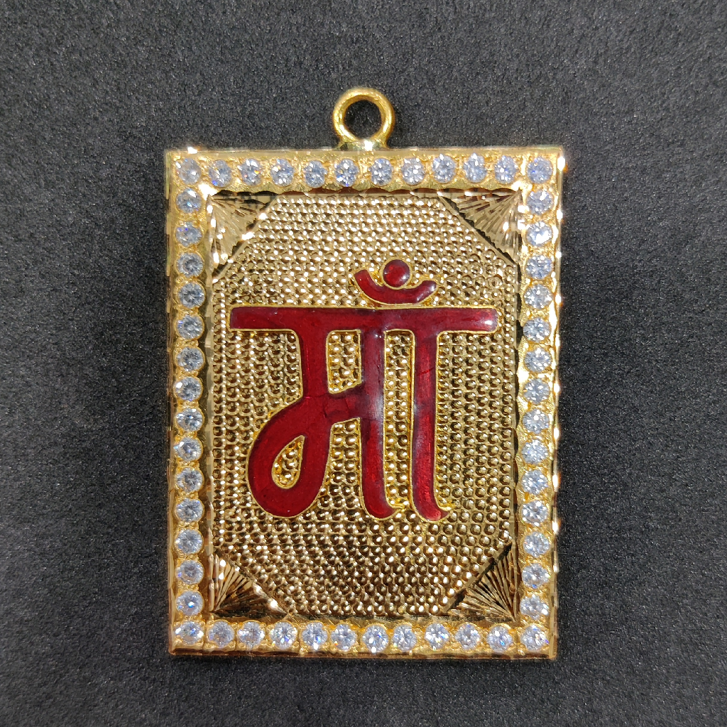 916 Gold Fancy Gent's Maa Minakari Pendant