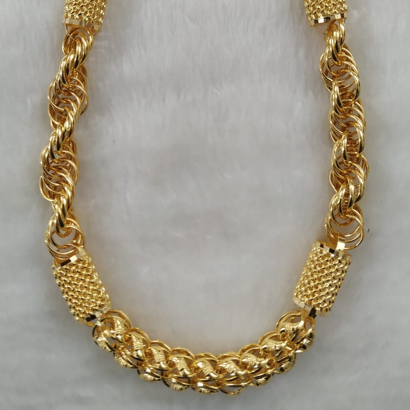 916 Gold Fancy Gent's Super Hollow Chain