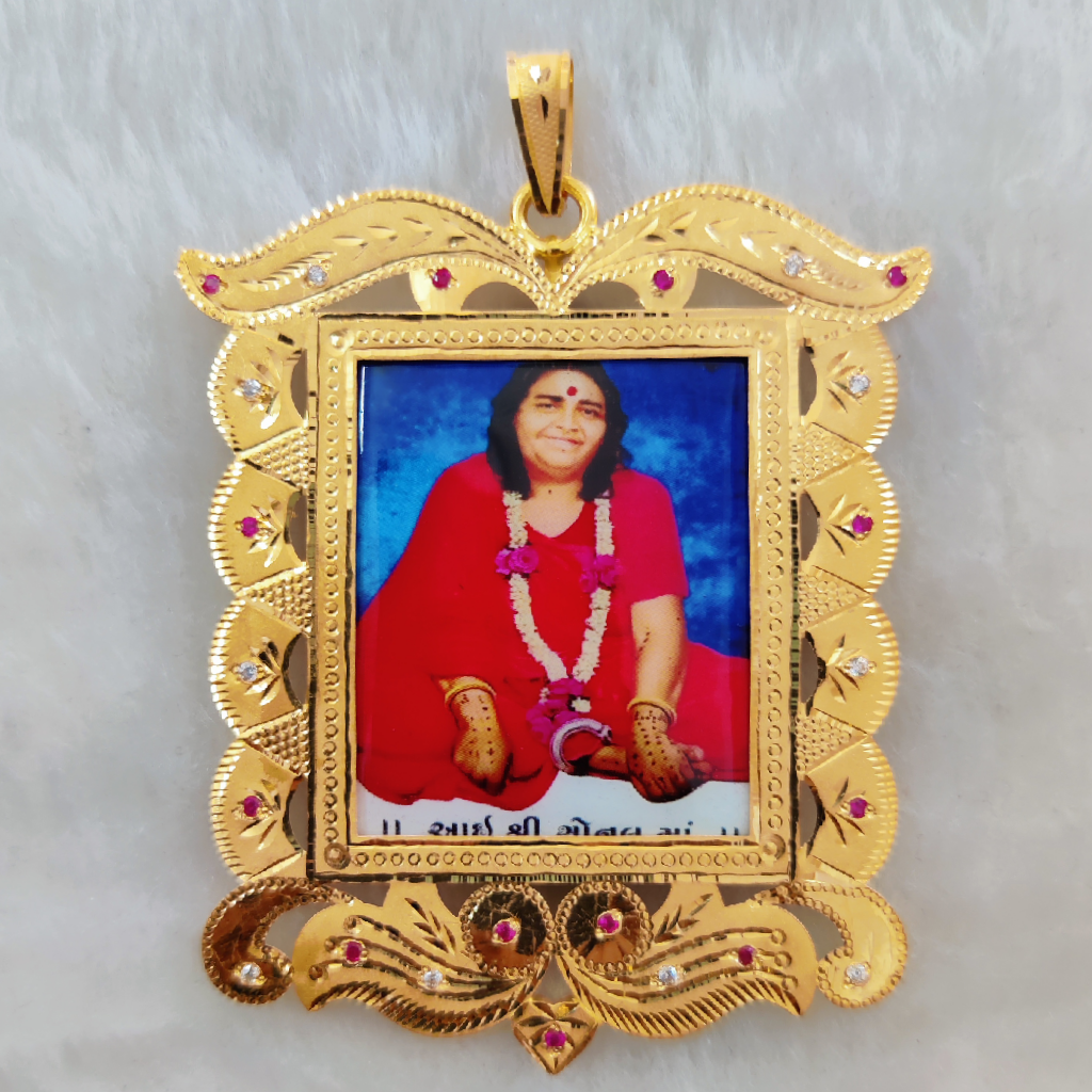 916 Gold Fancy Gent's Sonal Maa Photo Mina Pendant