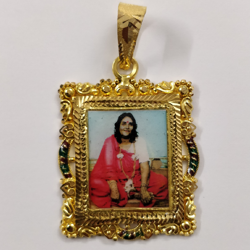 916 Gold Fancy Gent's Sonal Maa Photo Mina Pendant