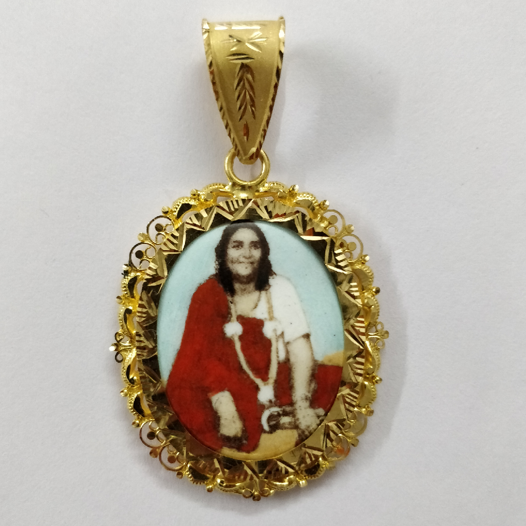 916 Gold Fancy Gent's Sonal Maa Photo Mina Pendant