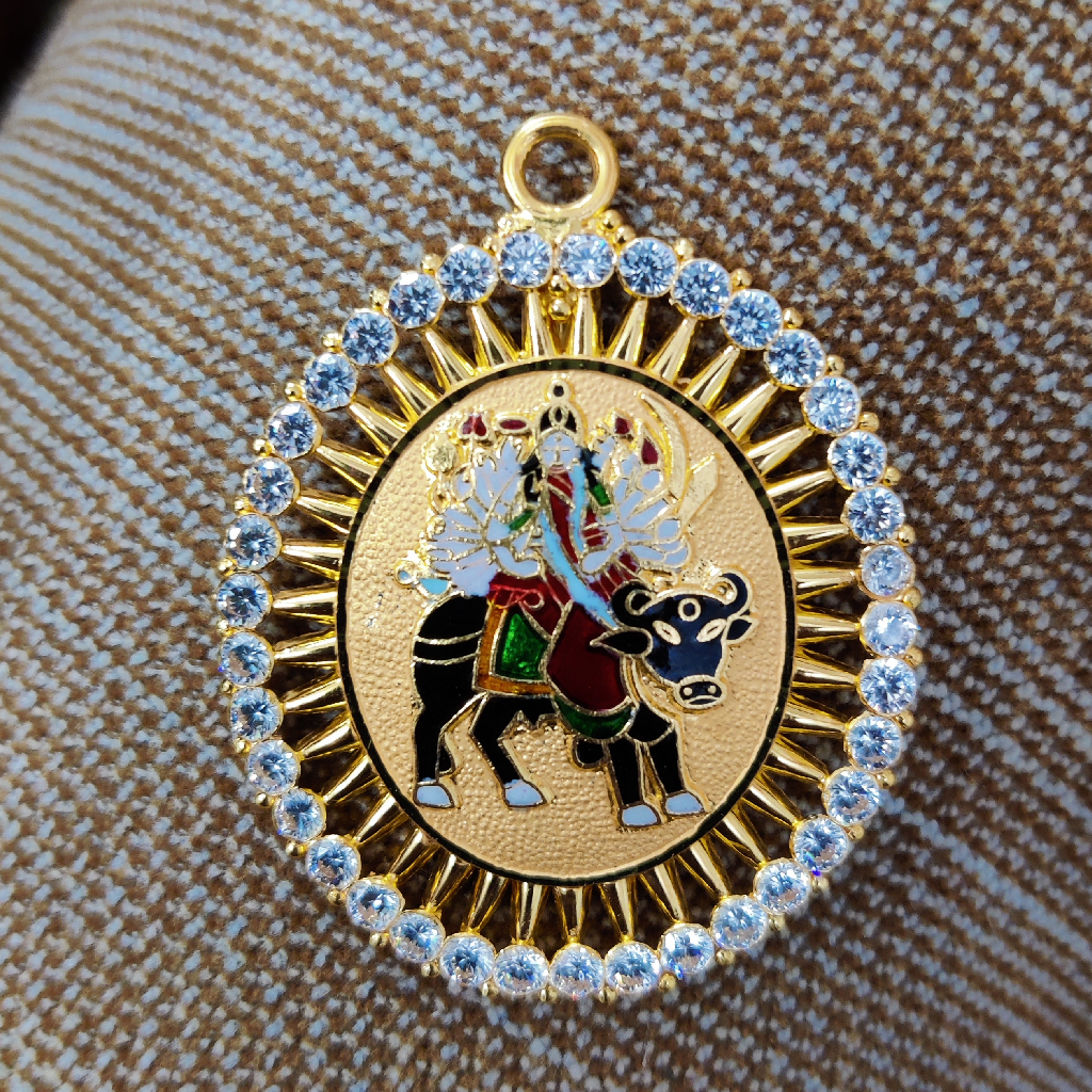 916 Gold Fancy Gent's Visat Maa Pendant