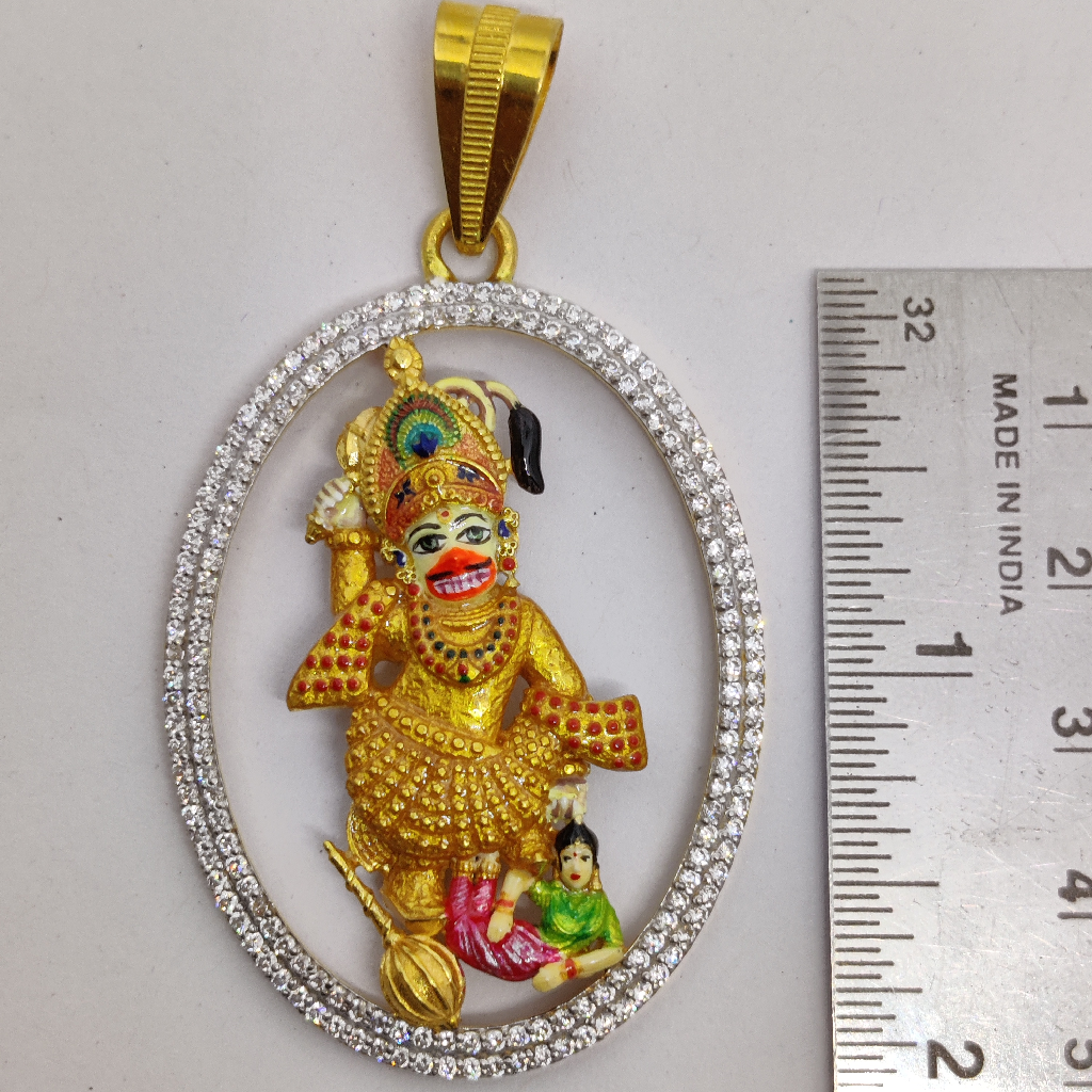 916 Gold Fancy Gent's Kastbhanjan Dev Pendants - Image 2