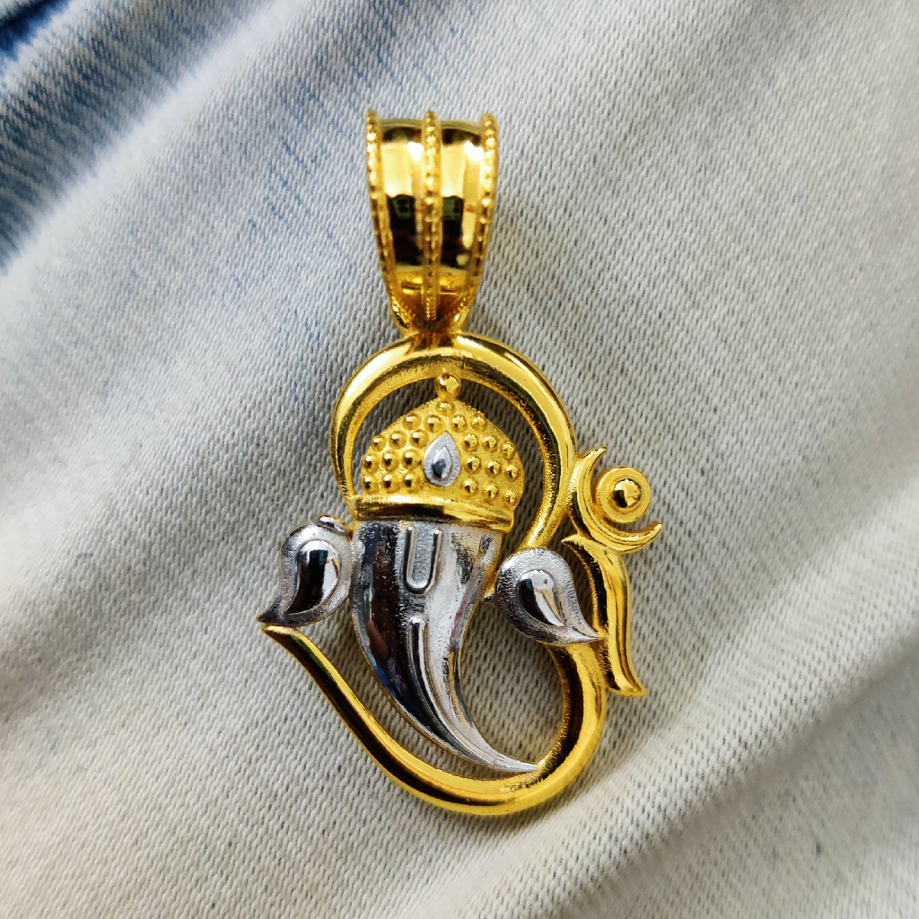 916 Gold Fancy Gent's Ganapati Pendant