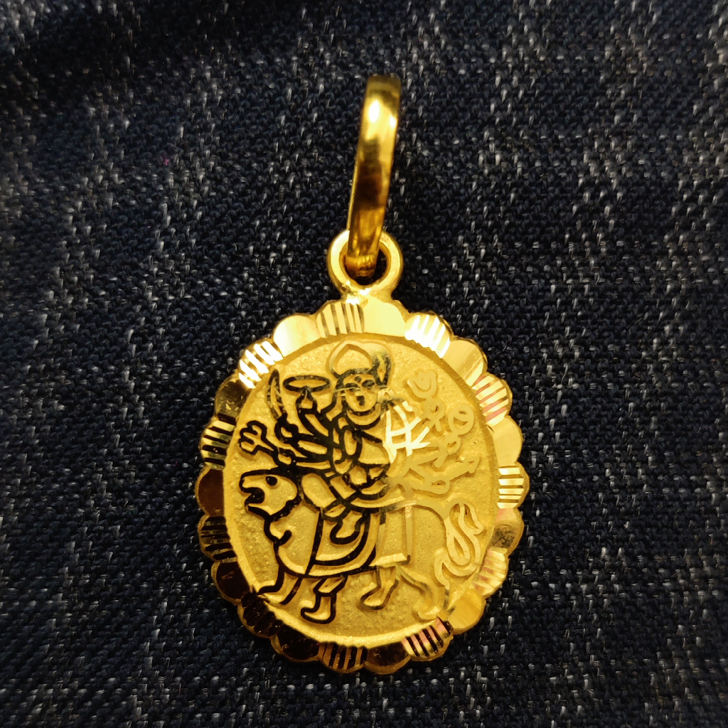 916 Gold Fancy Gent's Ambaji Maa Pendant