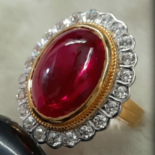 916 Gold Fancy Singal Stone Ring