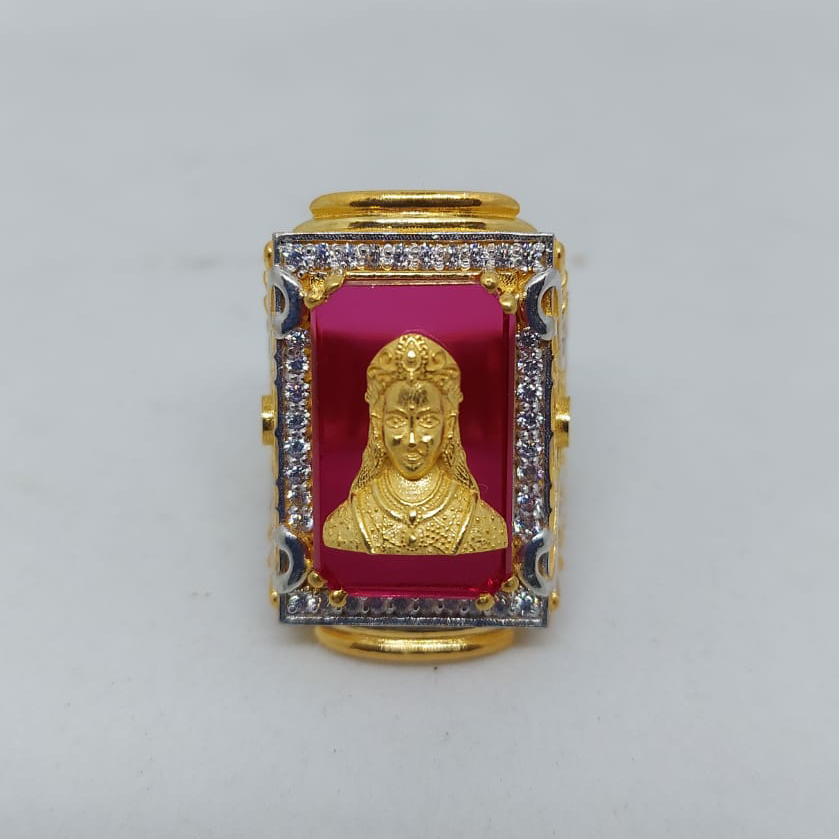 916 Gold Fancy Gent's Chehar Maa Ring