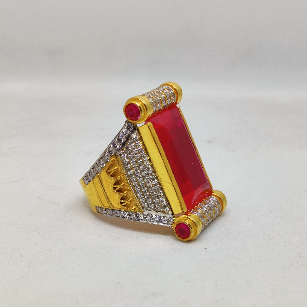 916 Gold Fancy Gent's Ring - Image 3