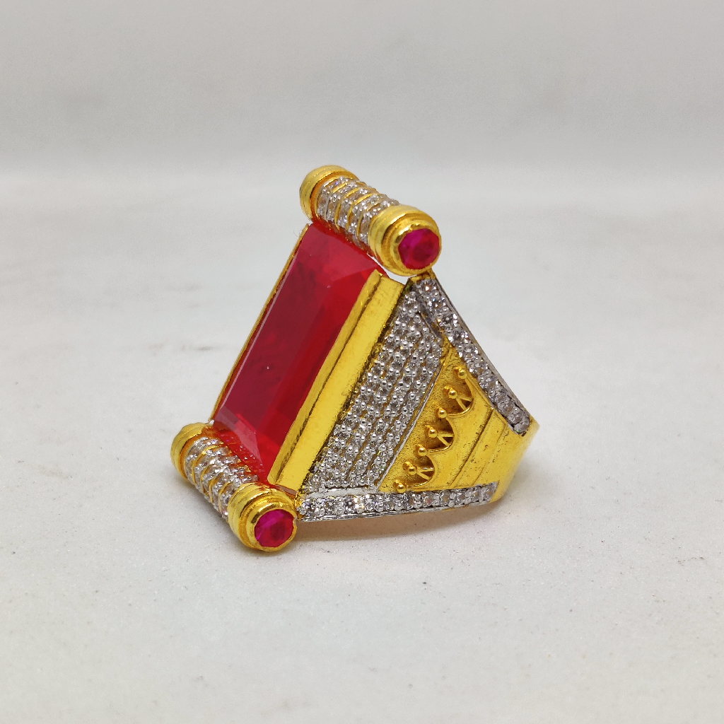 916 Gold Fancy Gent's Ring - Image 2
