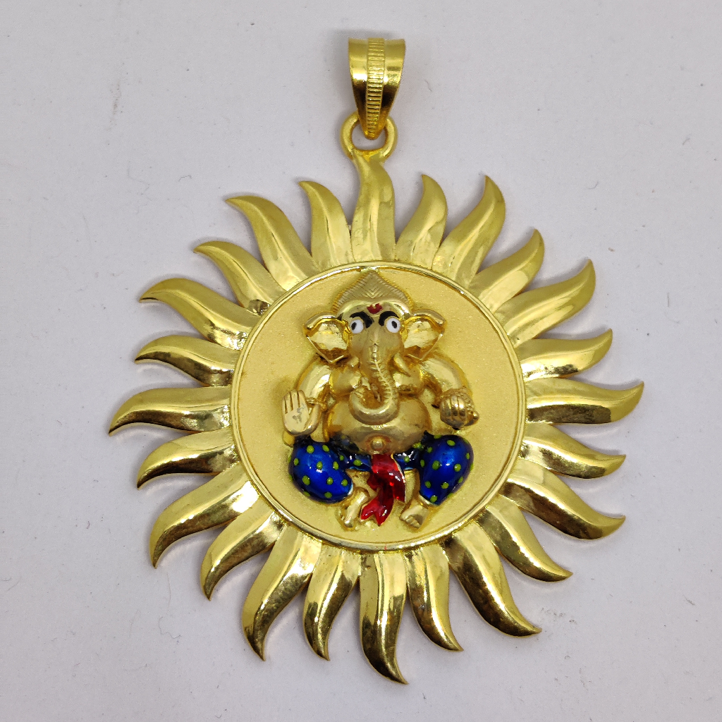 916 Gold Fancy Gent's Ganapati Pendant