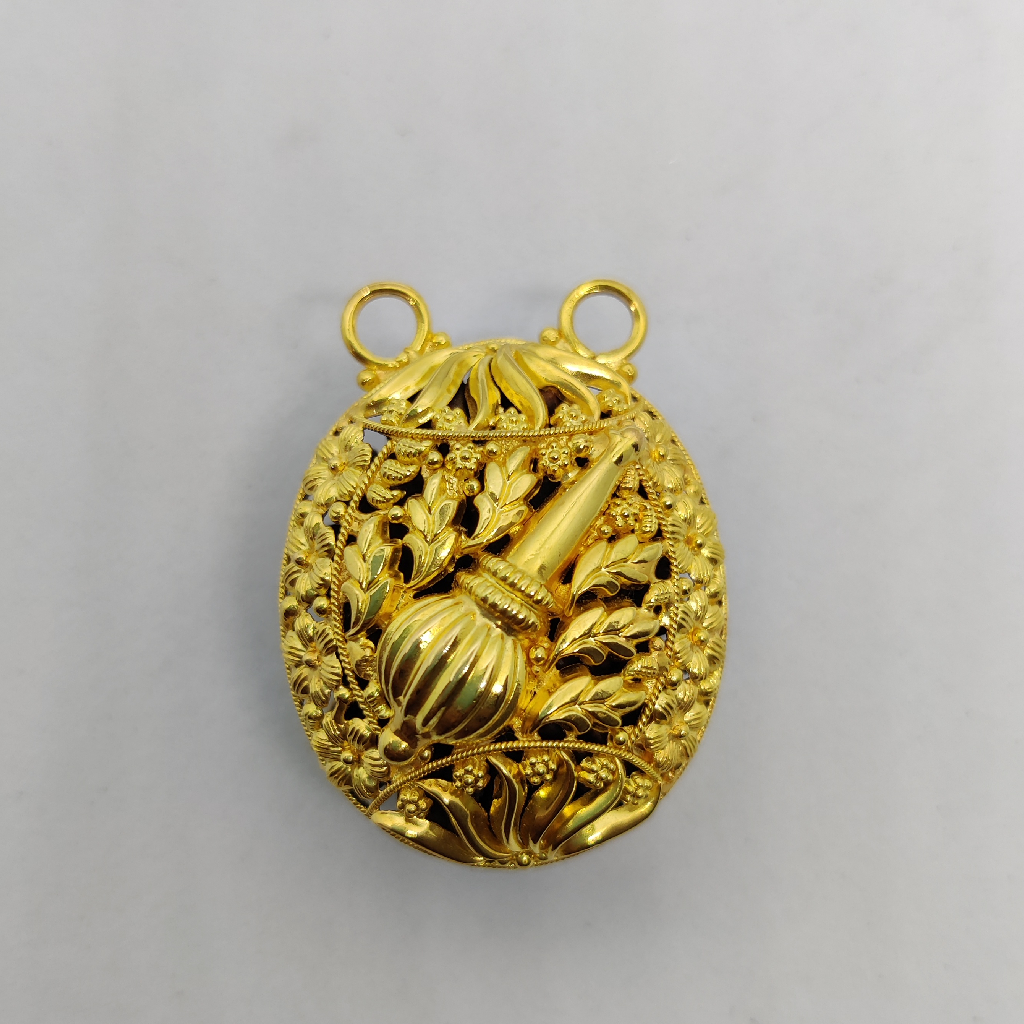 916 Gold Fancy Gent's Rudraksh Pendant