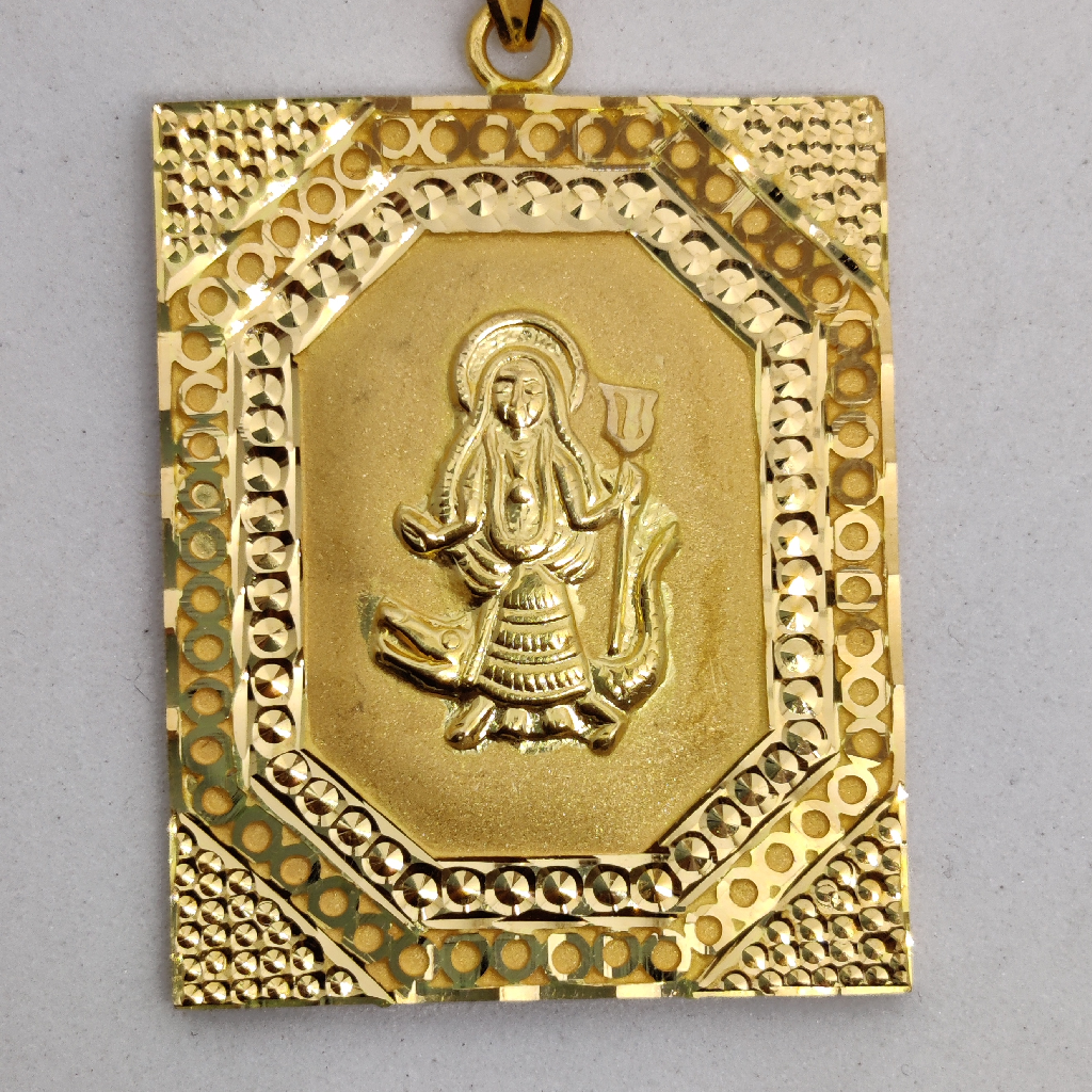 916 gold fancy gent's khodiyar maa pendant
