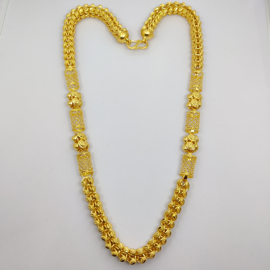 916 Gold Fancy Gent's Hollow Chain