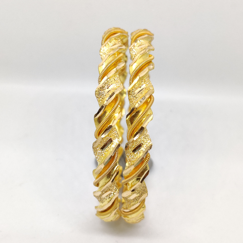 916 Gold Fancy Ladies Bangles - Image 2