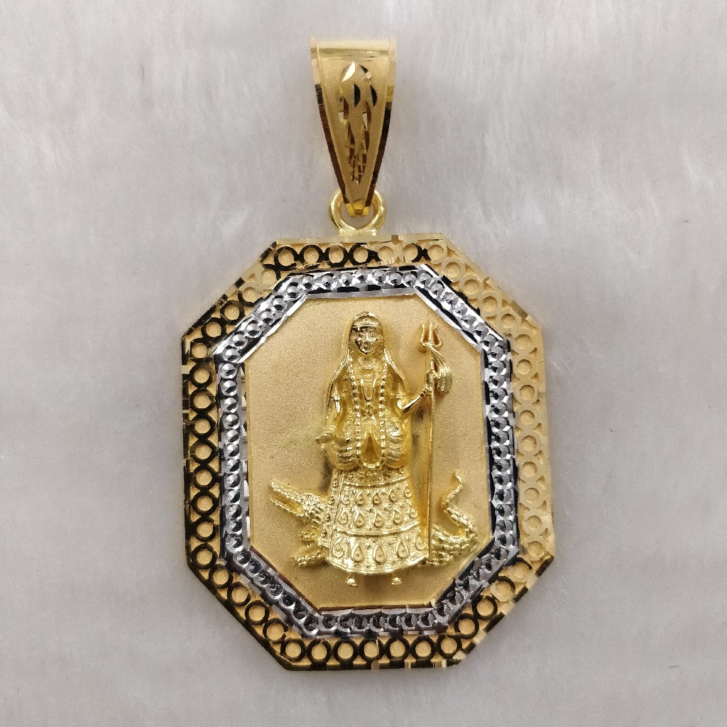 916 gold fancy gent's khodiyar maa pendant