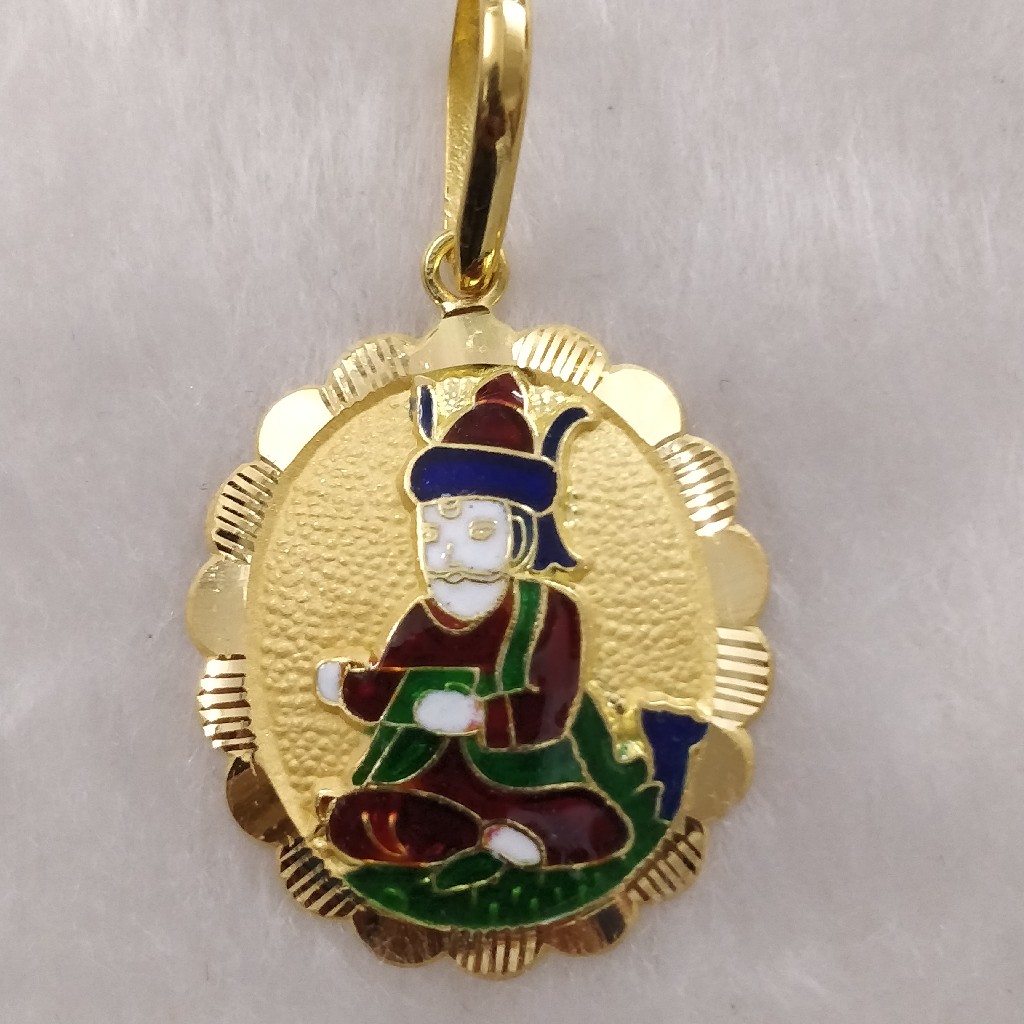 916 Gold Fancy Gent's Minakari Julelal Pandals