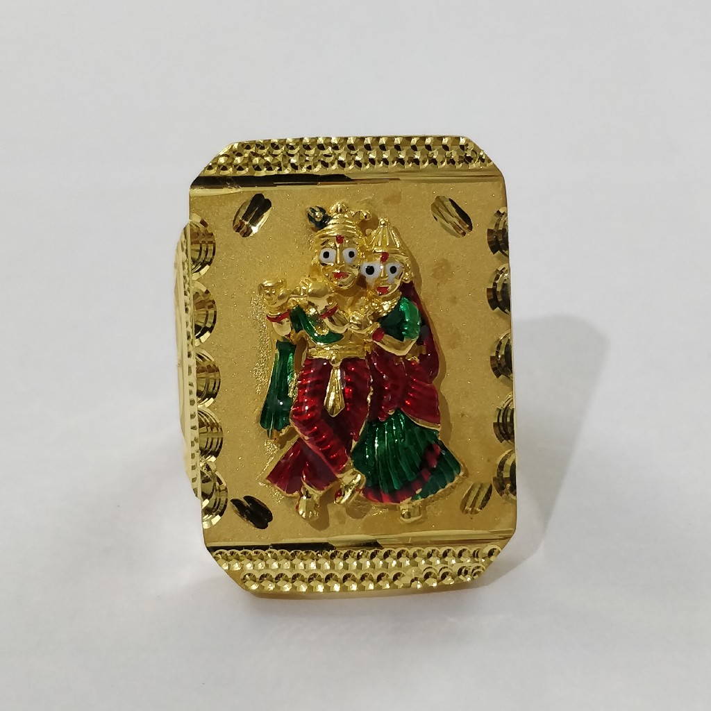 916 Gold Fancy Gent's Radha-krishnan Rings