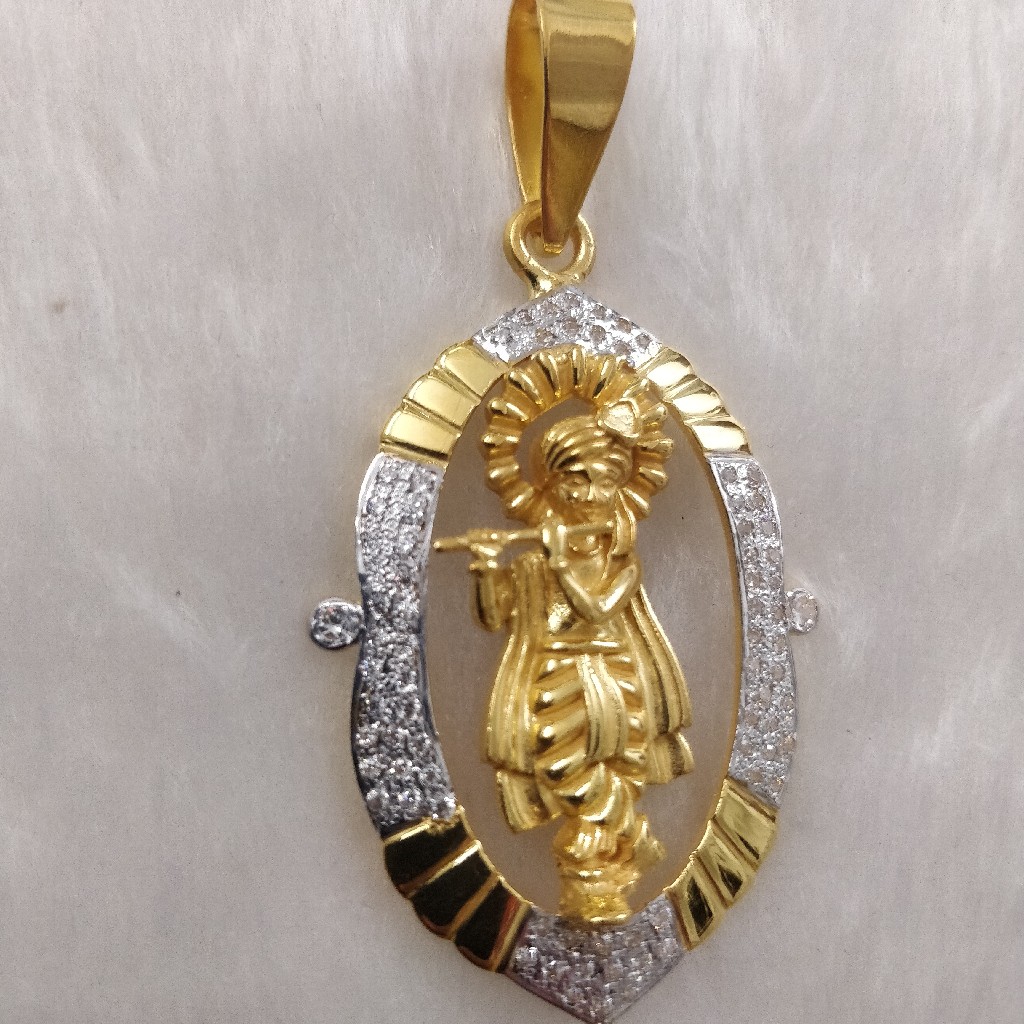 916 Gold Fancy Gent's Krishna Pendant - Image 2