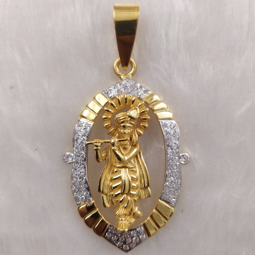 916 Gold Fancy Gent's Krishna Pendant