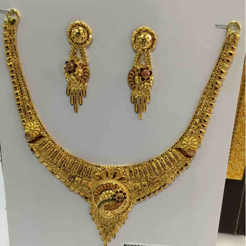 22K/916 Gold fancy necklace set (w.4.25)