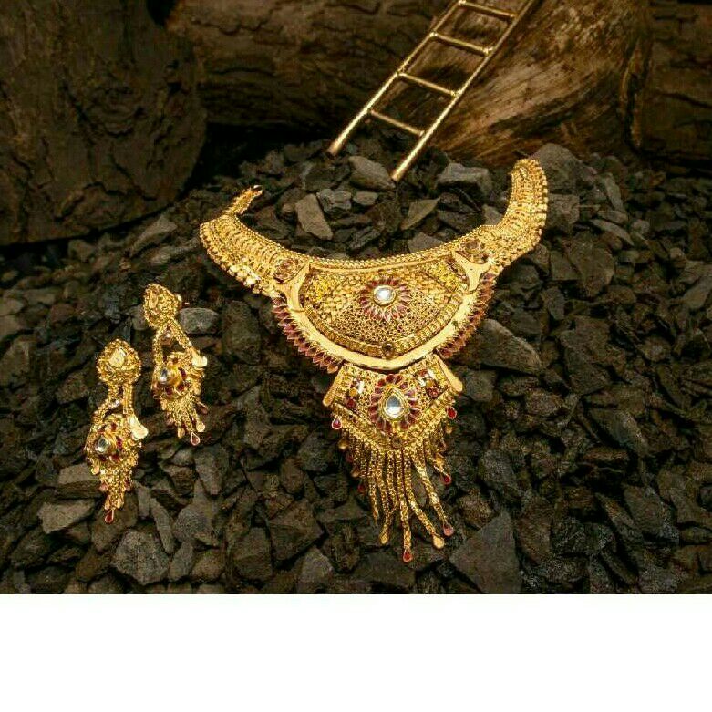 22K/916 Gold Designer Necklace Set