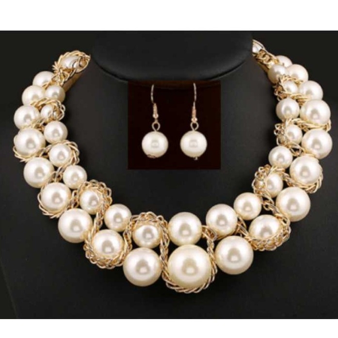 22KT Gold Ladies Indian Fancy Necklace Set