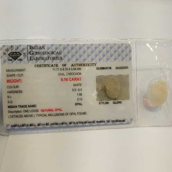 9-16ct pear white opal