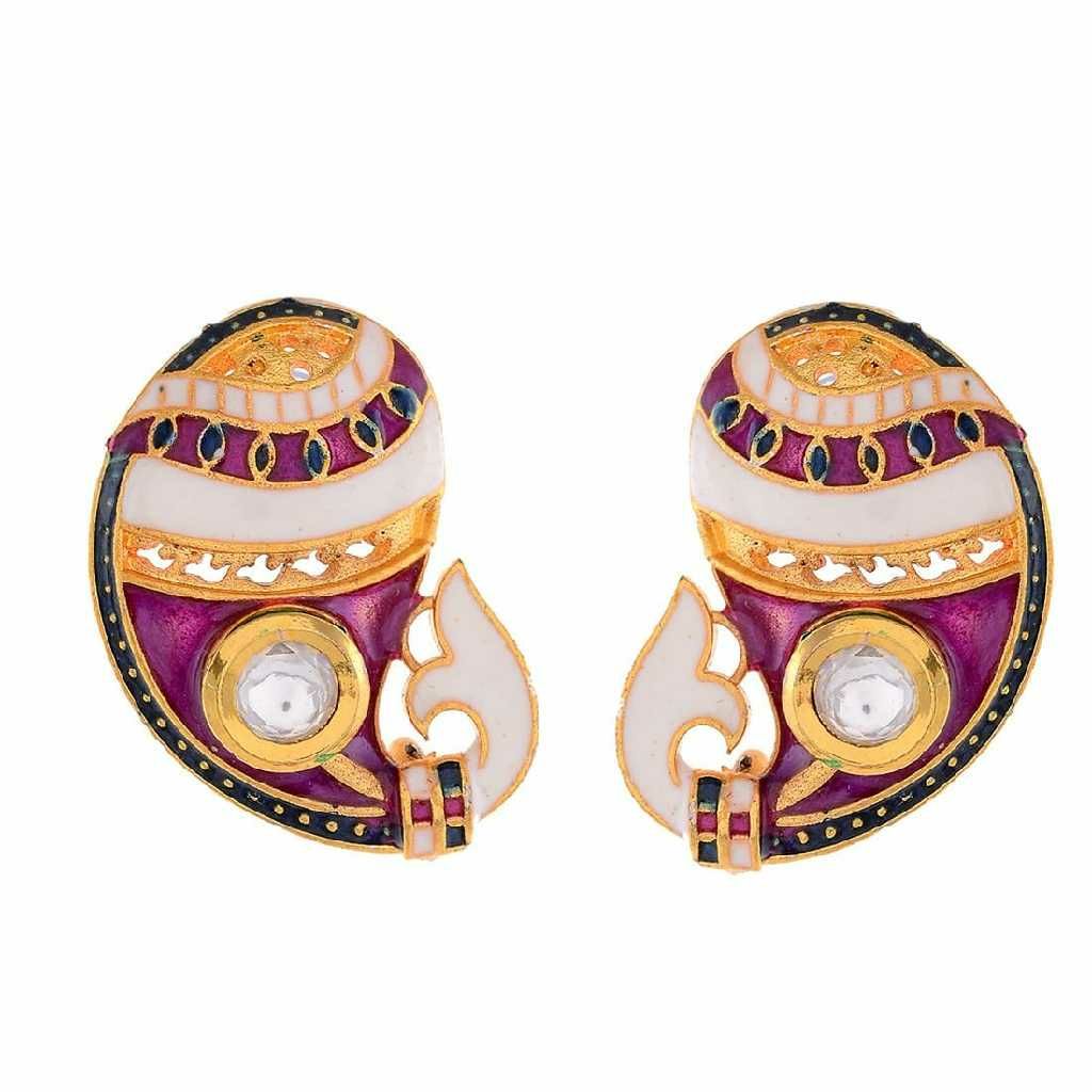 Modern Colorful Brass Earring