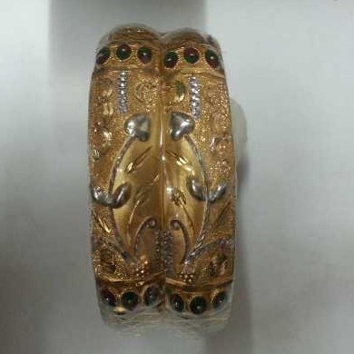 22K Gold Ladies Indian Designer Bangles Yellow