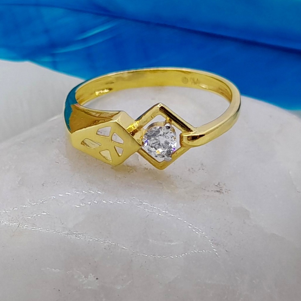 Solitare diamond 22 kt gold fancy engagement  ring