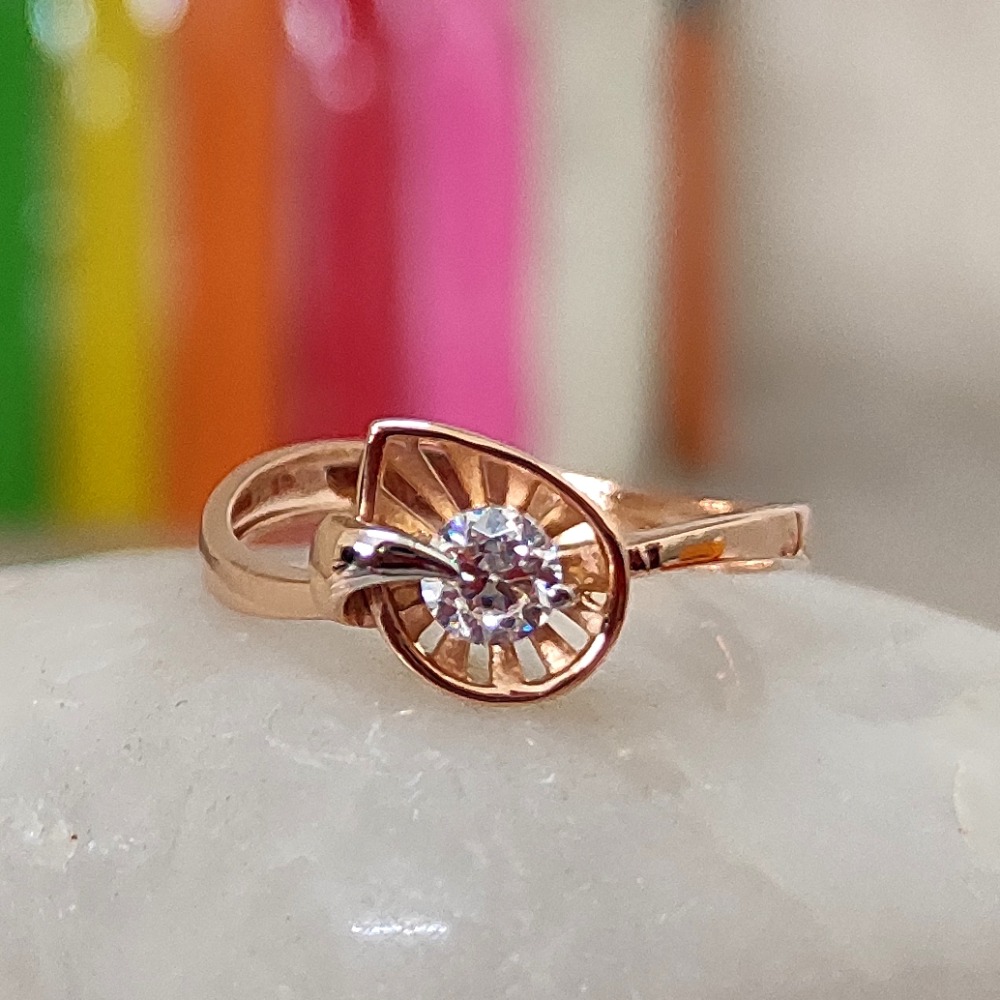 Eternal love 18 kt rose gold solitare ladies ring