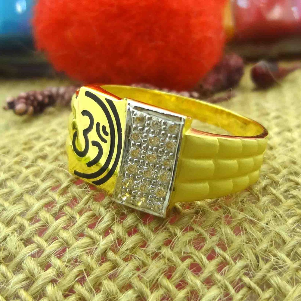 Om letter design daily wear 22kt  gents ring