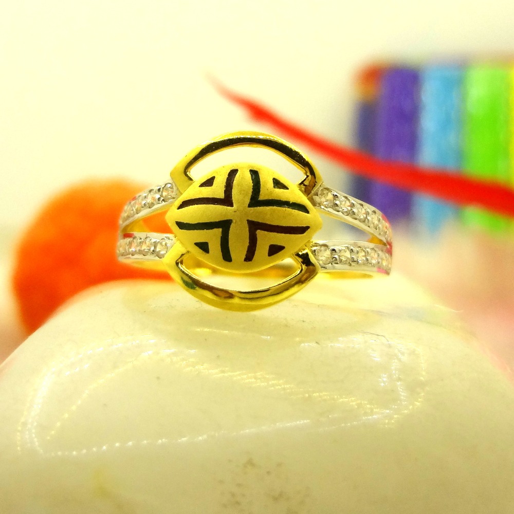 fabulous handmade work with cz diamond 22kt ladies ring