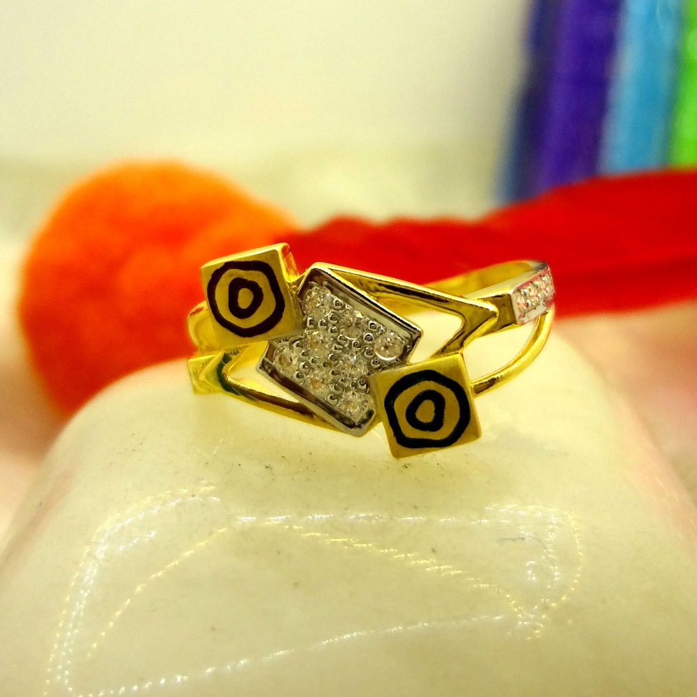 916 gold cz diamond stylish ladies ring