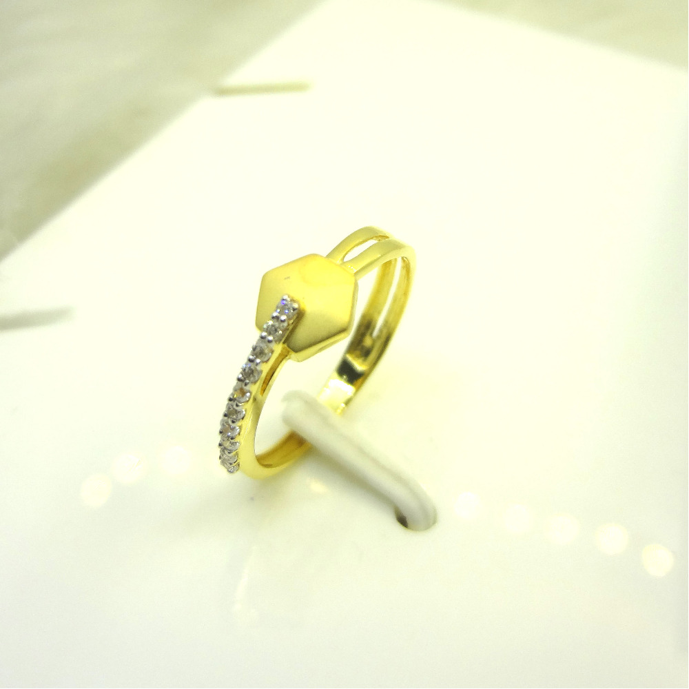 916 gold cz diamond ladies ring