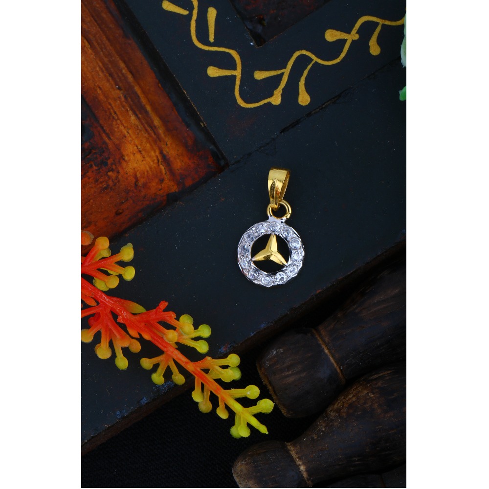 22KT CZ Gold Pendant JJ - P004