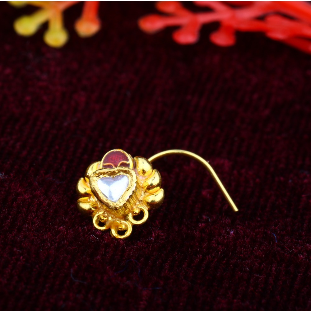 916 Gold Fancy Jadtar Nosepin JJ-016