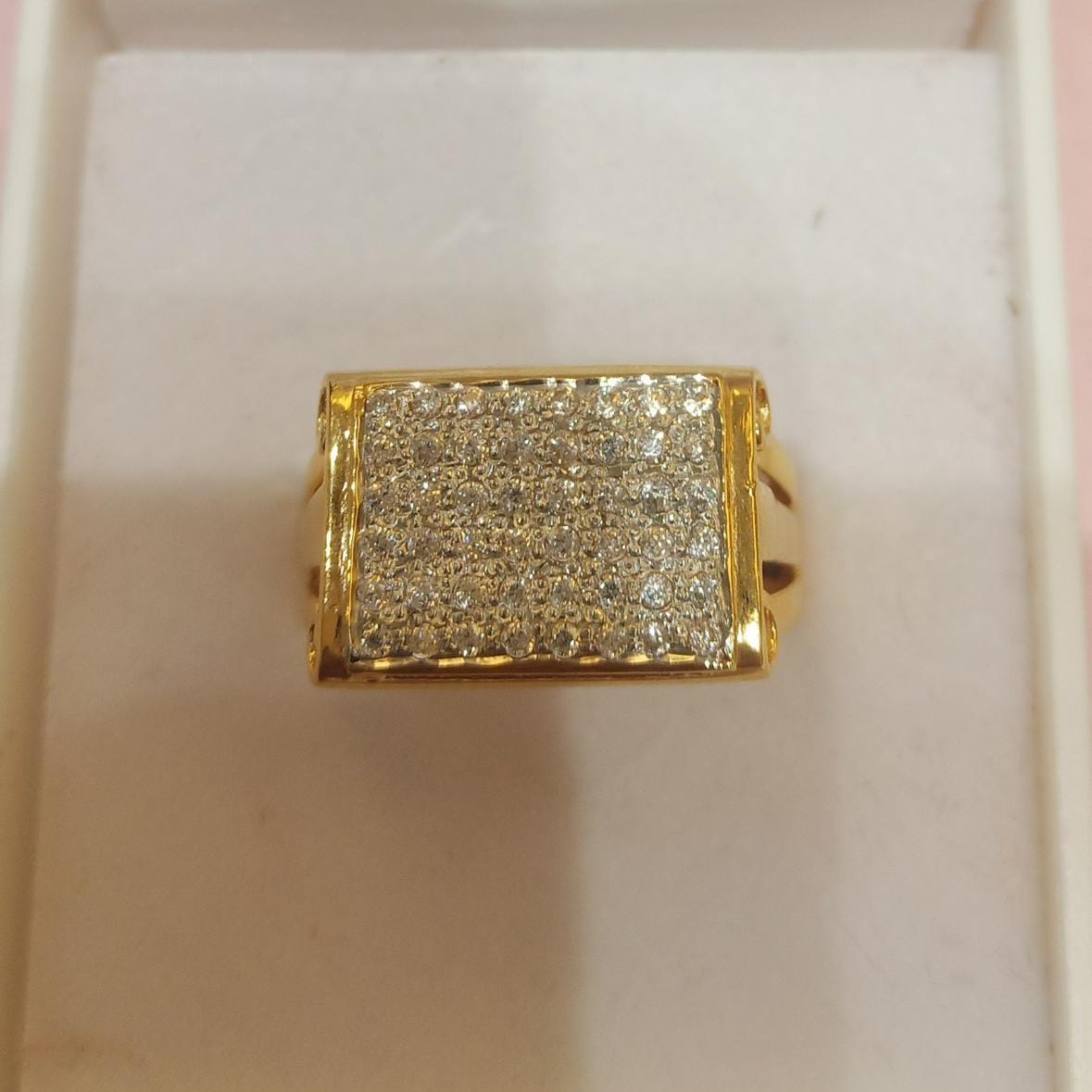 916 Gold Diamond Ring For Men