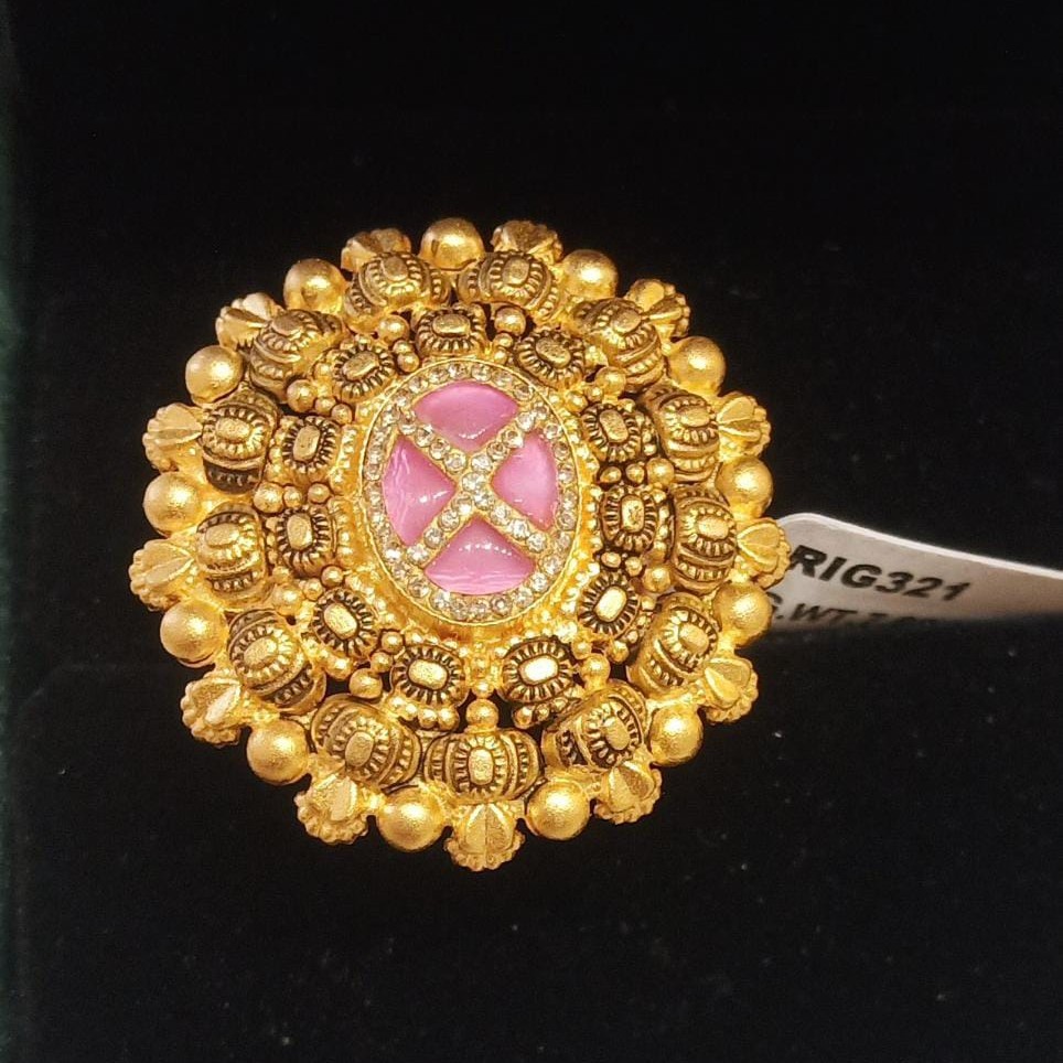 22K Gold Colorstone Ring