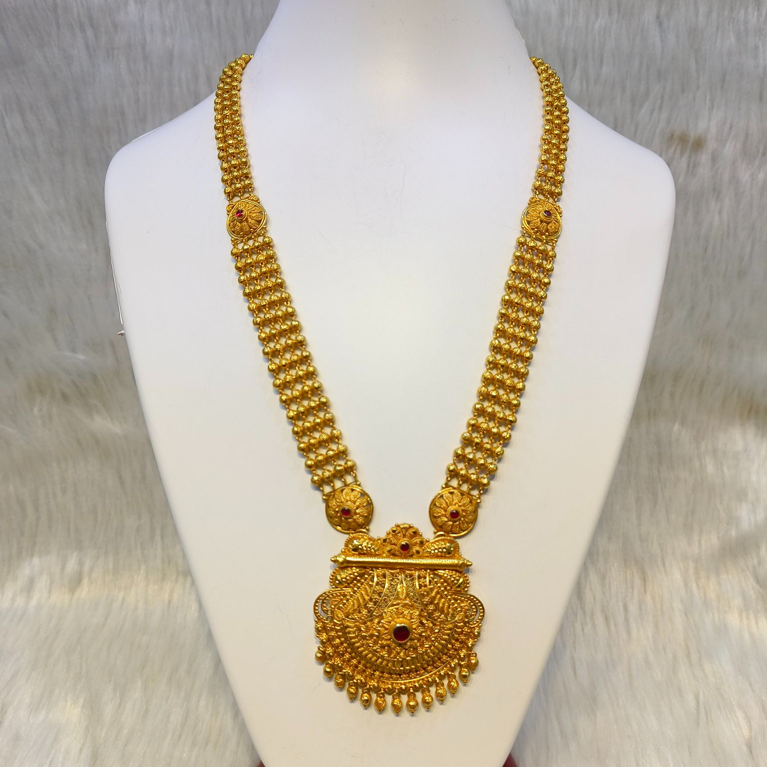 916 Gold Long Necklace Set