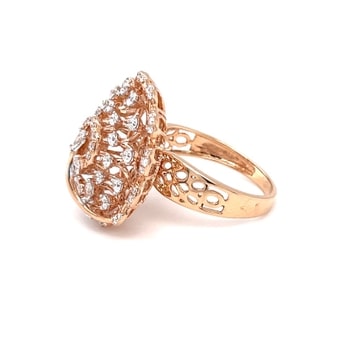 750 gold with beautiful diamond ring - Image 4