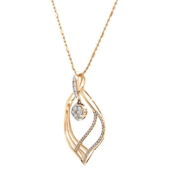 750 Gold Diamond Elegant Design Pendant Set - Image 4
