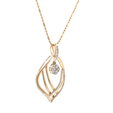 750 Gold Diamond Elegant Design Pendant Set - Image 3