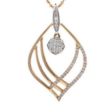750 Gold Diamond Elegant Design Pendant Set - Image 2